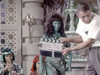 Illustration for article titled Rare Star Trek photos show green Orion slavegirls like you've never seen them